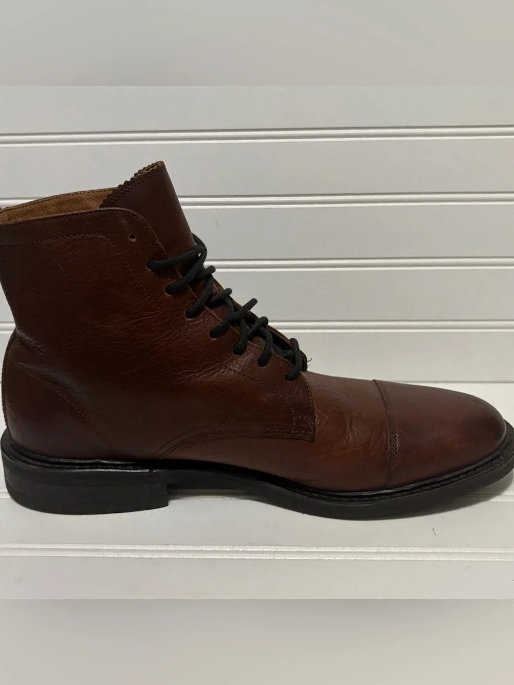 FRYE Seth Cap Toe High Top Lace Up Casual Dress Boots Shoes Mens Size 11 D 80081